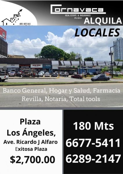 ALQUILO LOCALES EN PLAZA LOS ANGELES, EXITOSA PLAZA