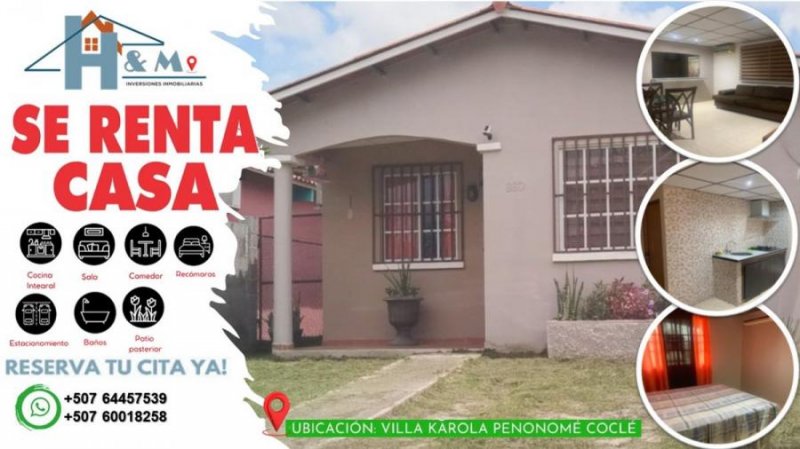 Foto Casa en Alquiler en Penonomé, Villa Karola, Coclé - U$D 375 - CAA74449 - BienesOnLine