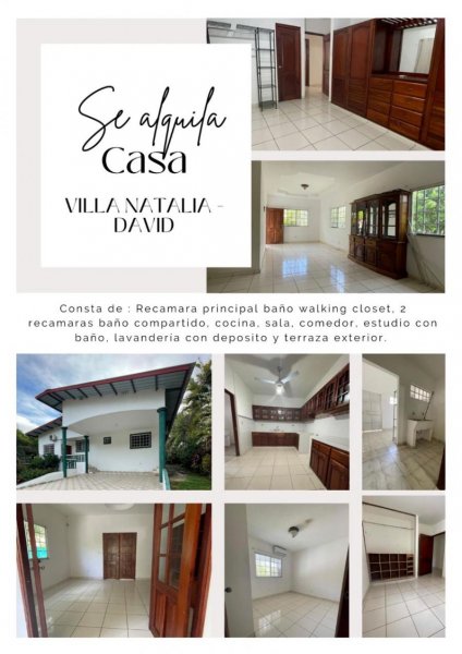 Foto Casa en Alquiler en David, Terronal, Chiriquí - U$D 600 - CAA67244 - BienesOnLine