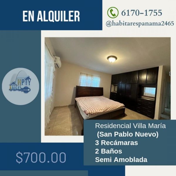 Casa en Alquiler en San Pablo David, Chiriquí